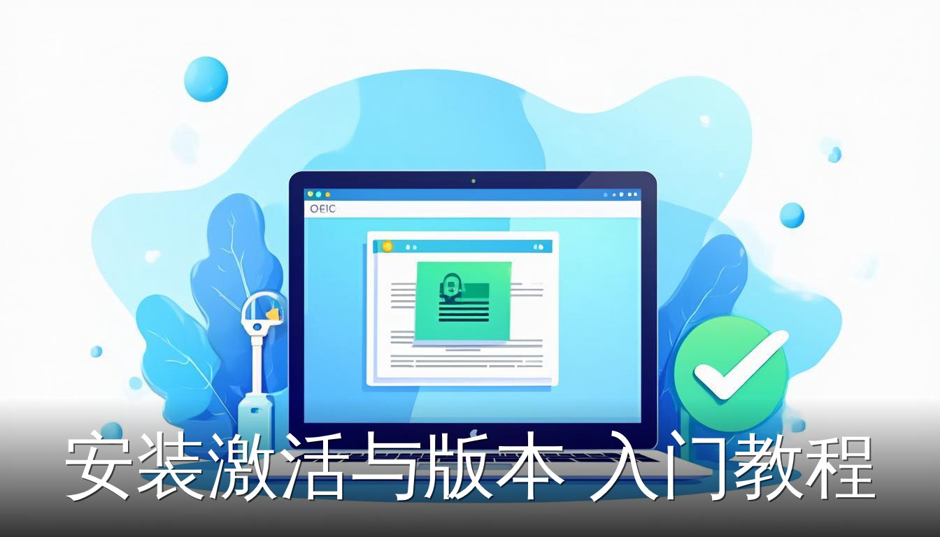 安装激活与版本入门教程 笔记本电脑 Office安装界面 激活成功图标