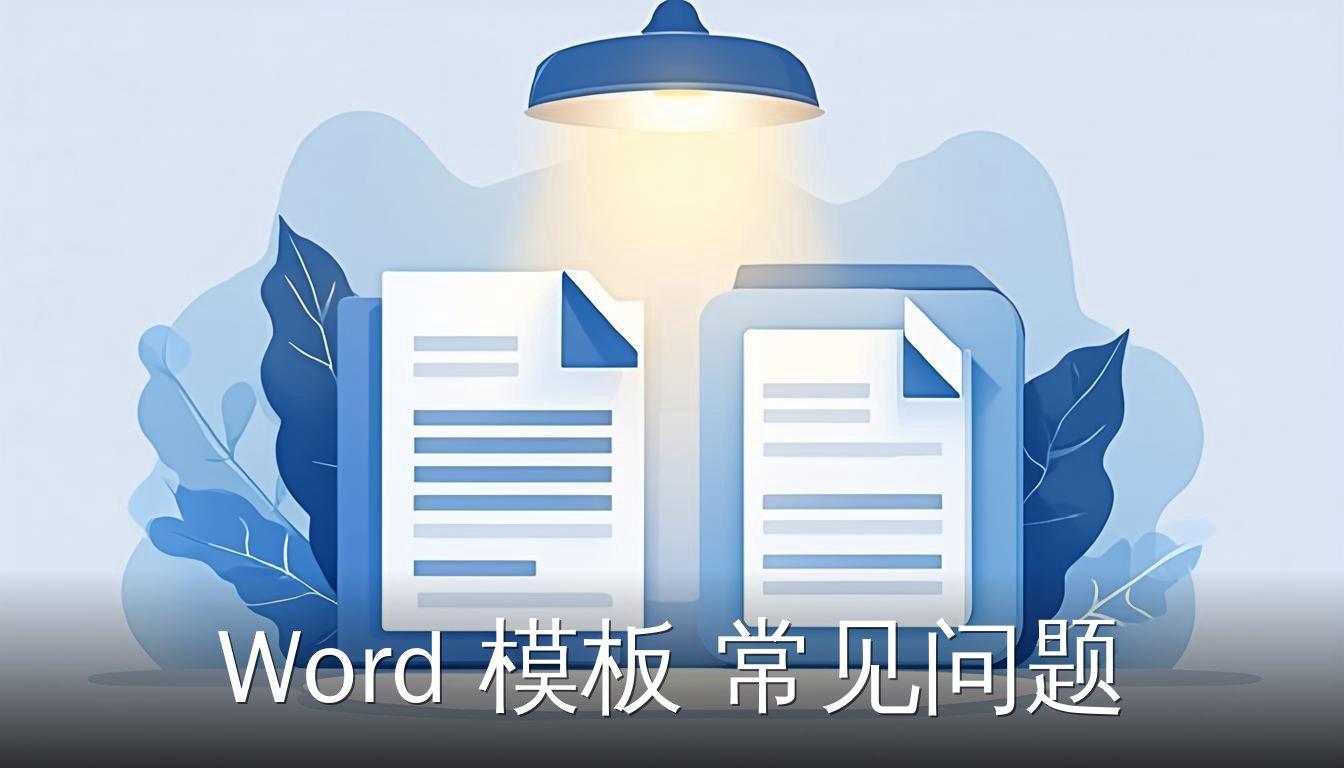 Word模板与普通文档对比的扁平插画