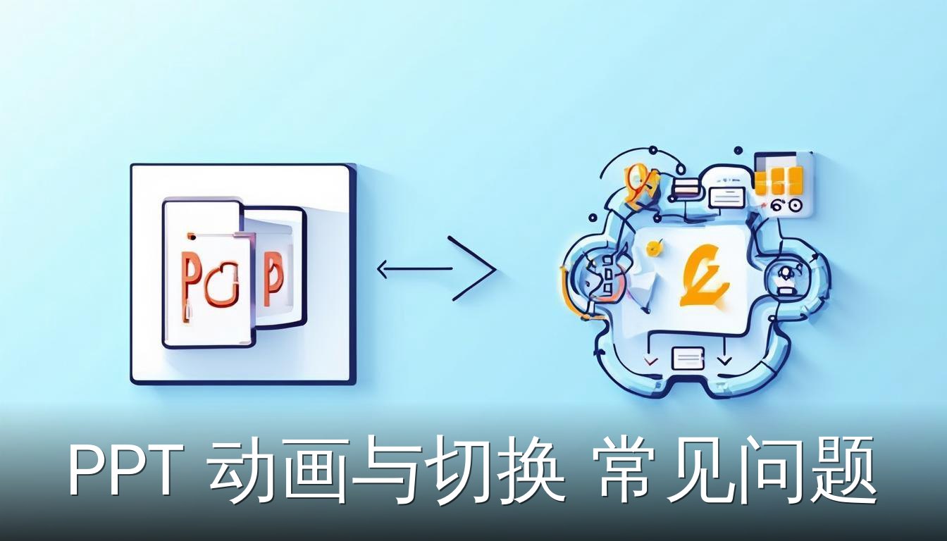PPT动画与切换功能图标示意