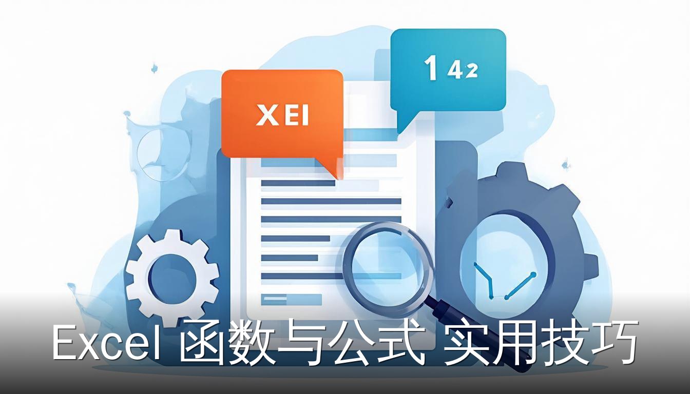Excel函数与公式实用技巧：工作表与函数气泡插画